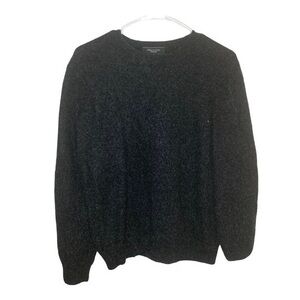 Mantovani Studio Italian Cashmere Black Sweater Size Large